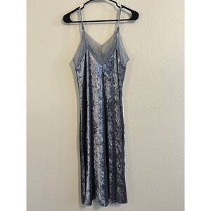 Witchy Y2K Whimsigoth Fairycore Coquette Crushed Velvet Lace slip dress Small